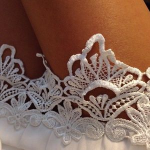 White with Lace Detail Dress